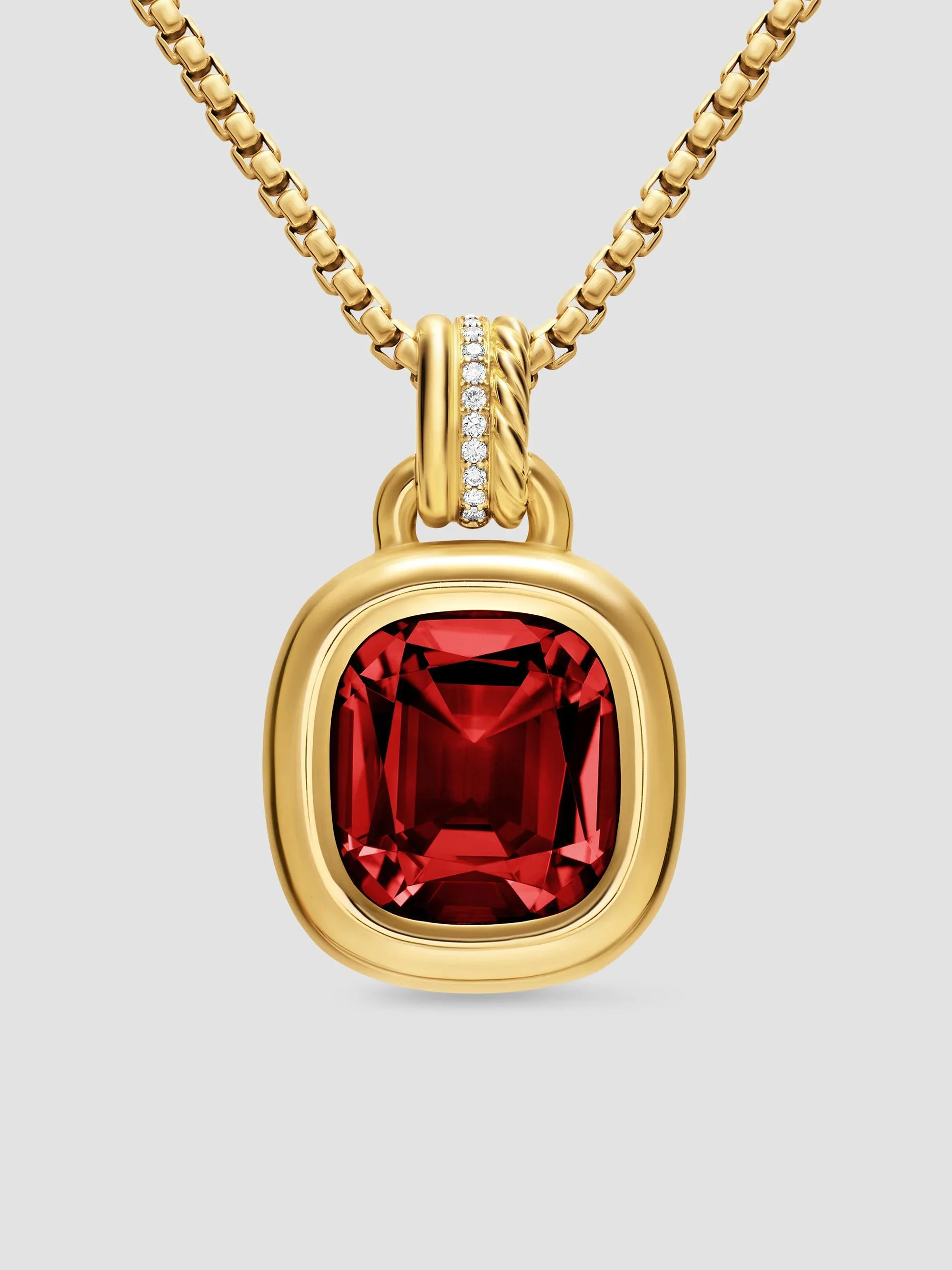 Women's DY Mercer Color Enhancer in 18K Yellow Gold - Rhodolite Garnet - 1