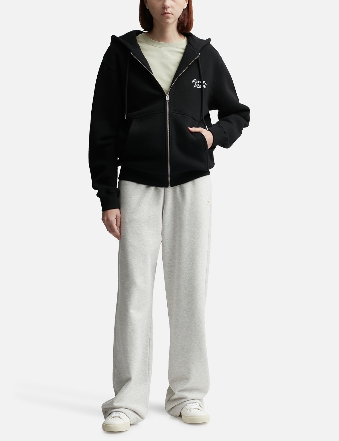 MAISON KITSUNÉ HANDWRITING COMFORT ZIPPED HOODIE - 4