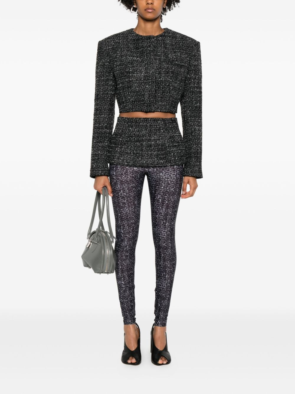 textured-panelled leggings - 2