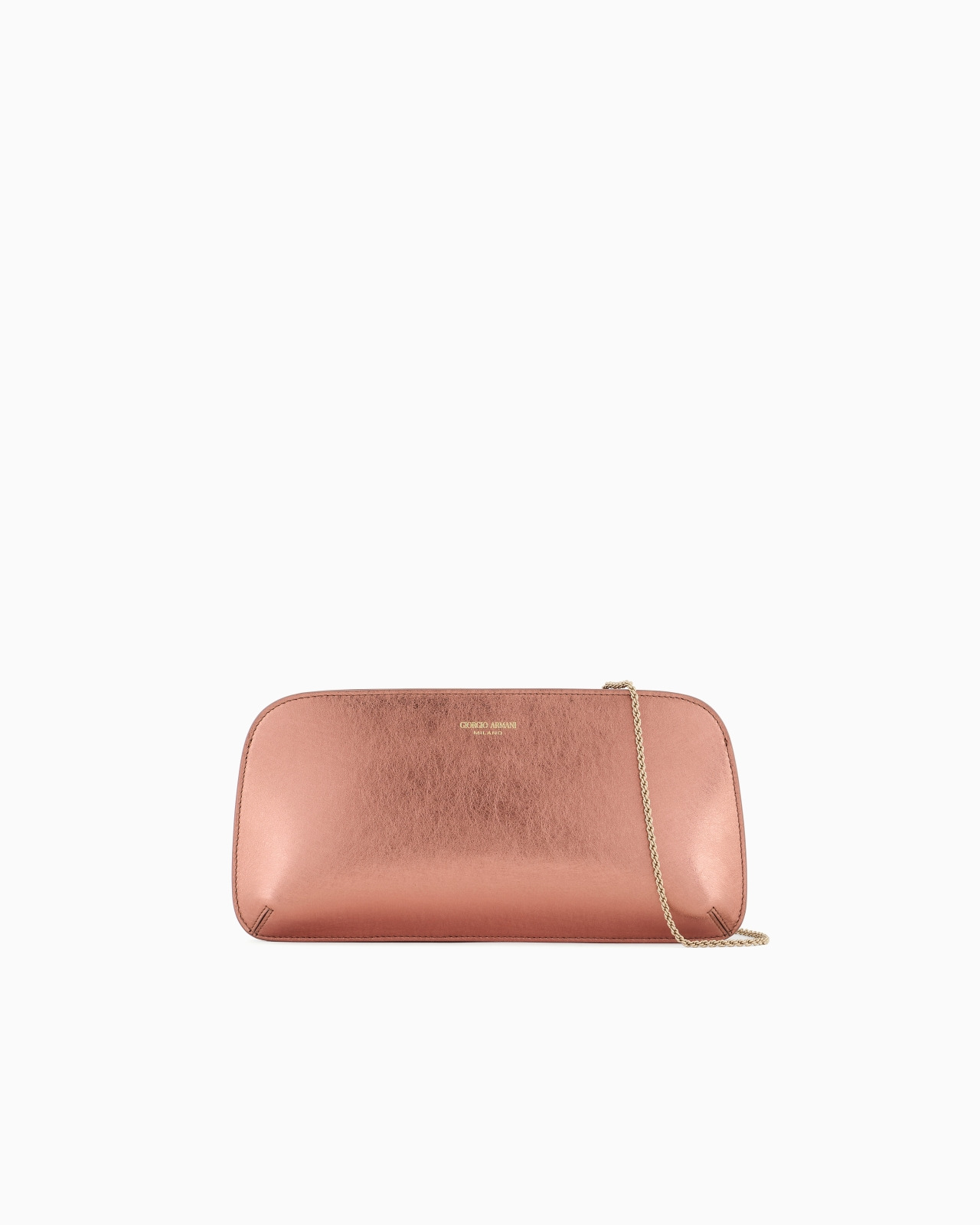 LAMÉ LEATHER LA PRIMA HORIZONTAL CLUTCH BAG - 1