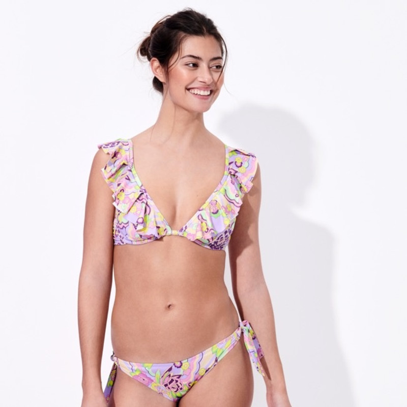 Vilebrequin Women Halter Bikini Top Rainbow Flowers outlook