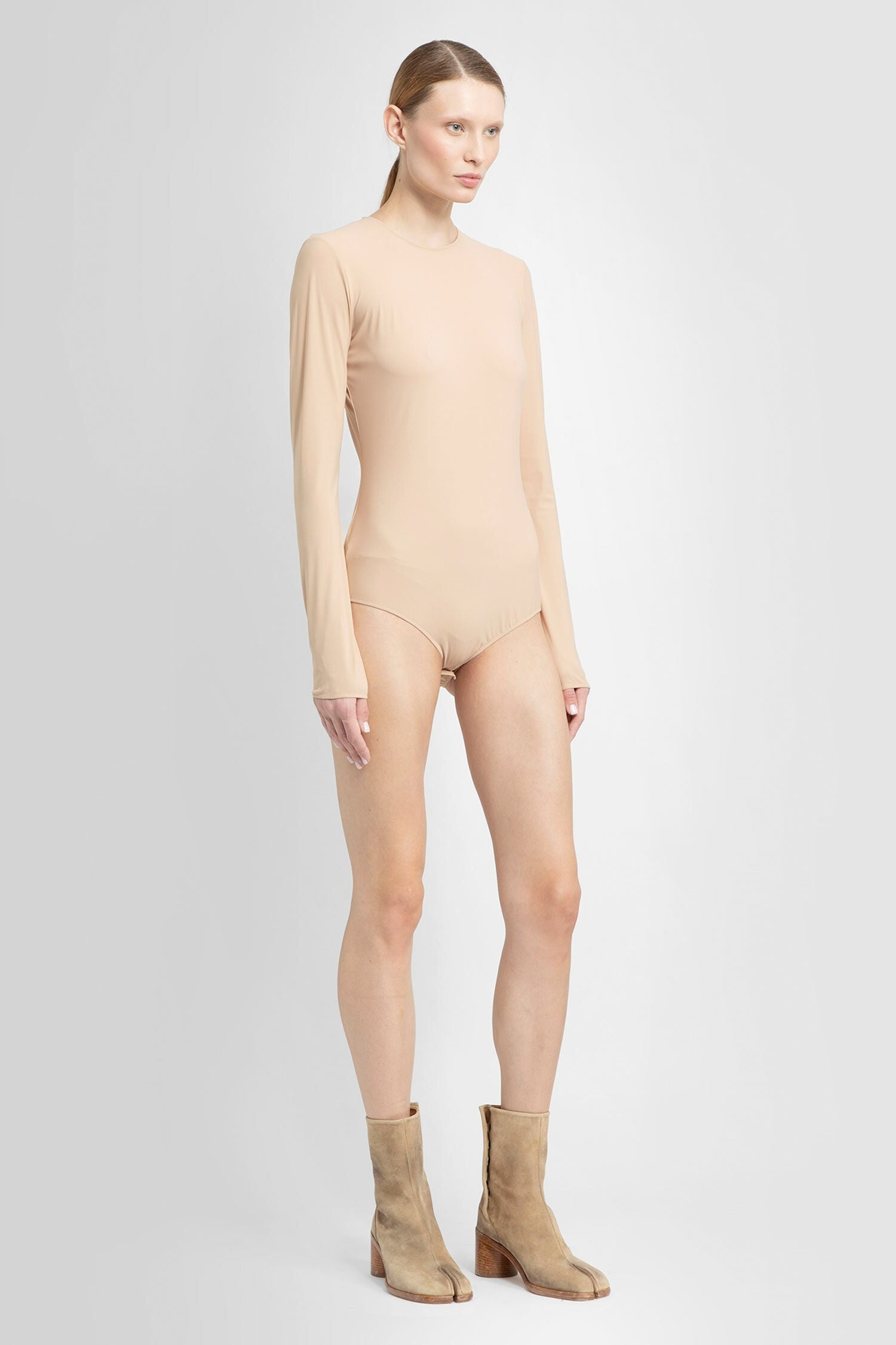 MAISON MARGIELA WOMAN BEIGE BODYSUITS - 3