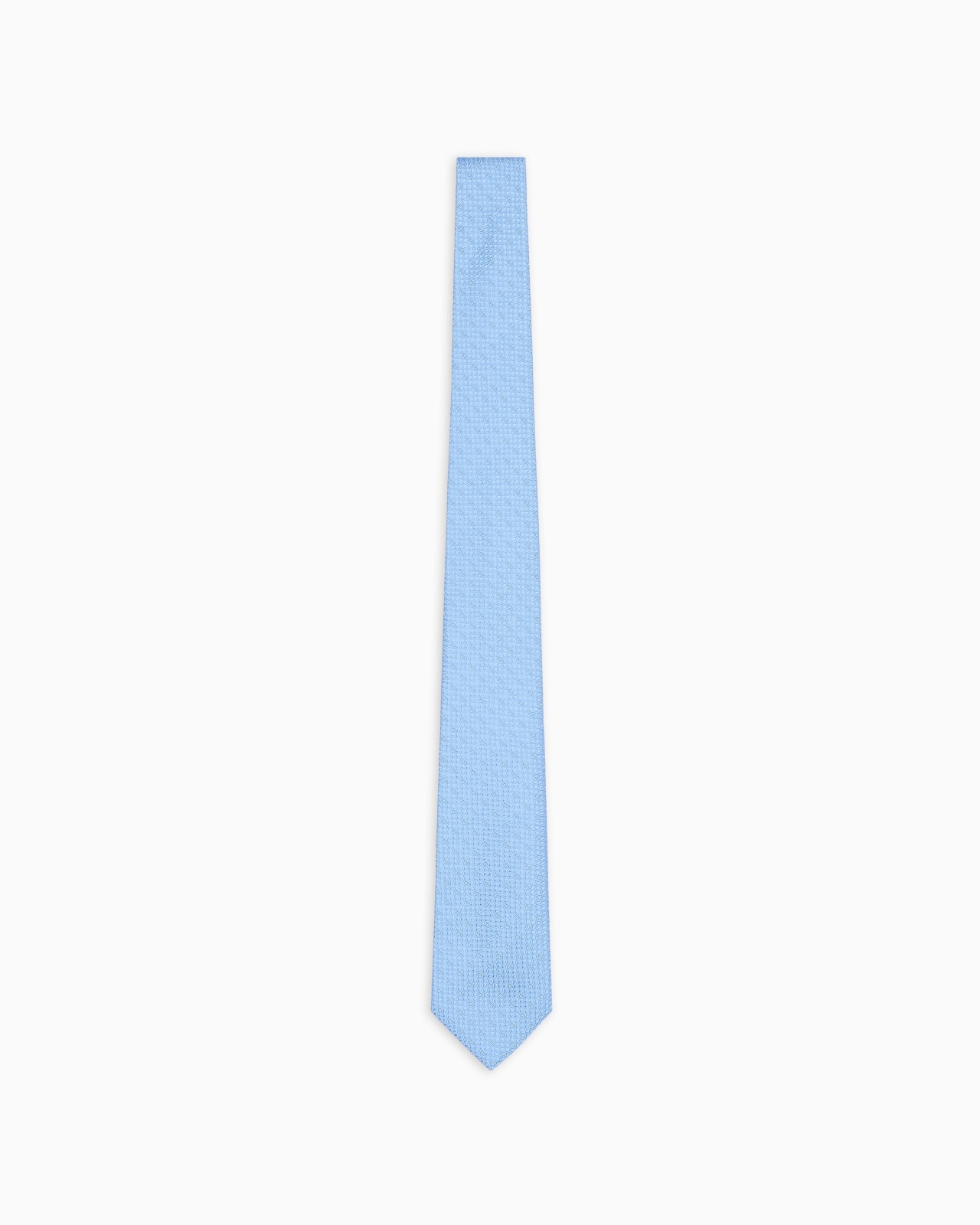 PURE SILK TIE WITH JACQUARD MICRO-PATTERN - 1