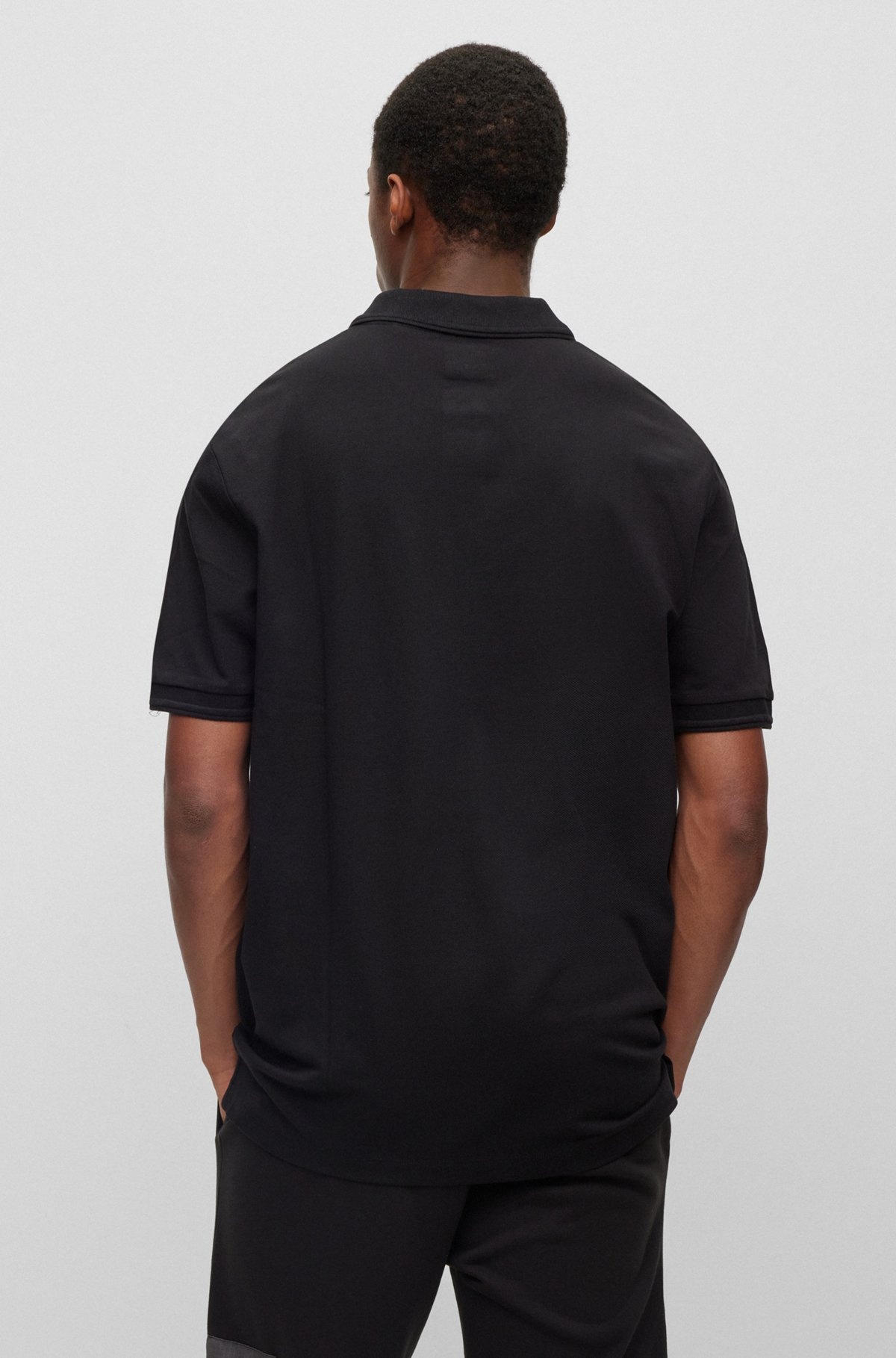 STACKED-LOGO-EMBOSSED POLO SHIRT IN COTTON PIQUÉ - 5