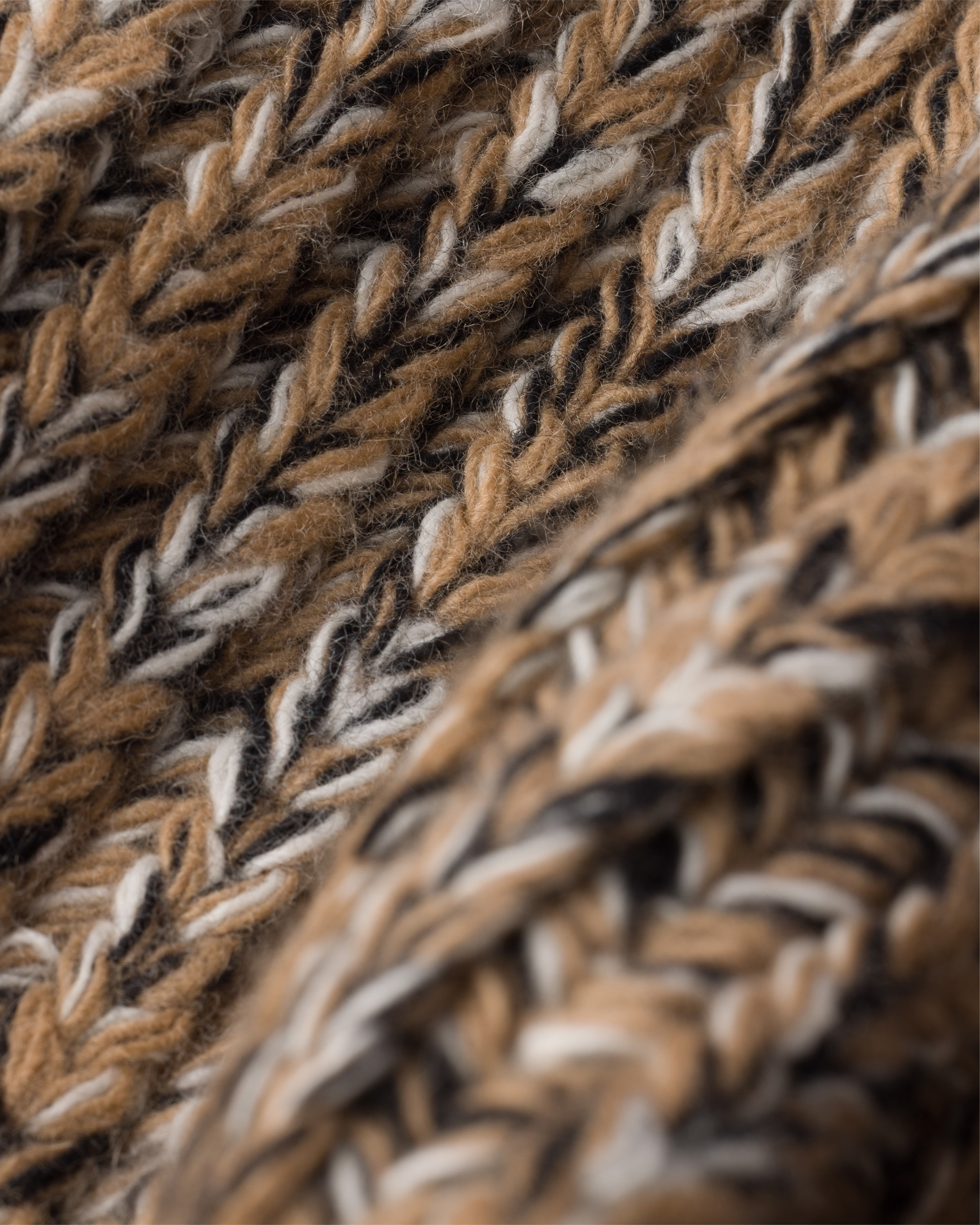 Mélange knit hood - 3