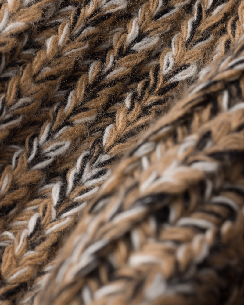 Mélange knit hood 3