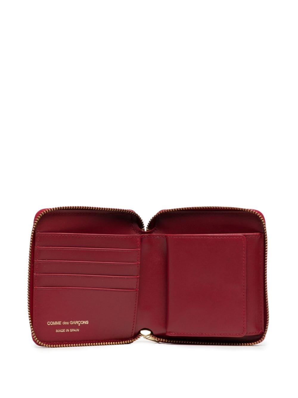 embossed-finish zipped leather wallet - 3