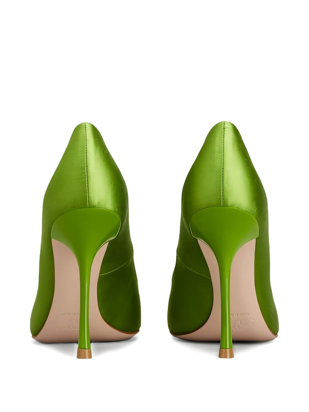 100mm heart-shaped satin pumps - 3