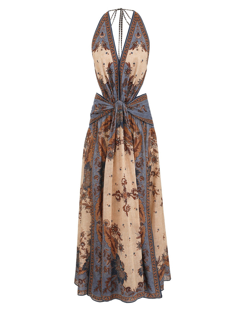 jersey dress in store Green Stretchy Jersey Dress with Knotted Front Detail Small