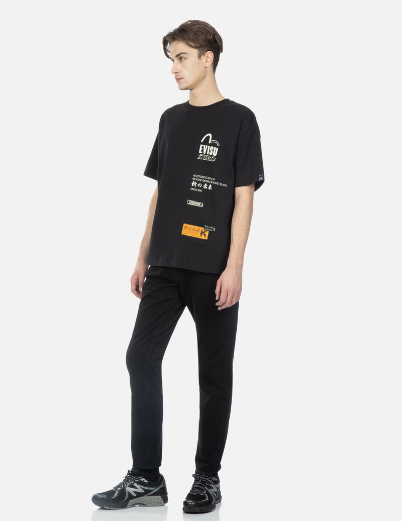 Wave Pattern Seagull Embroidery Cropped Carrot Fit Jeans #2017 4