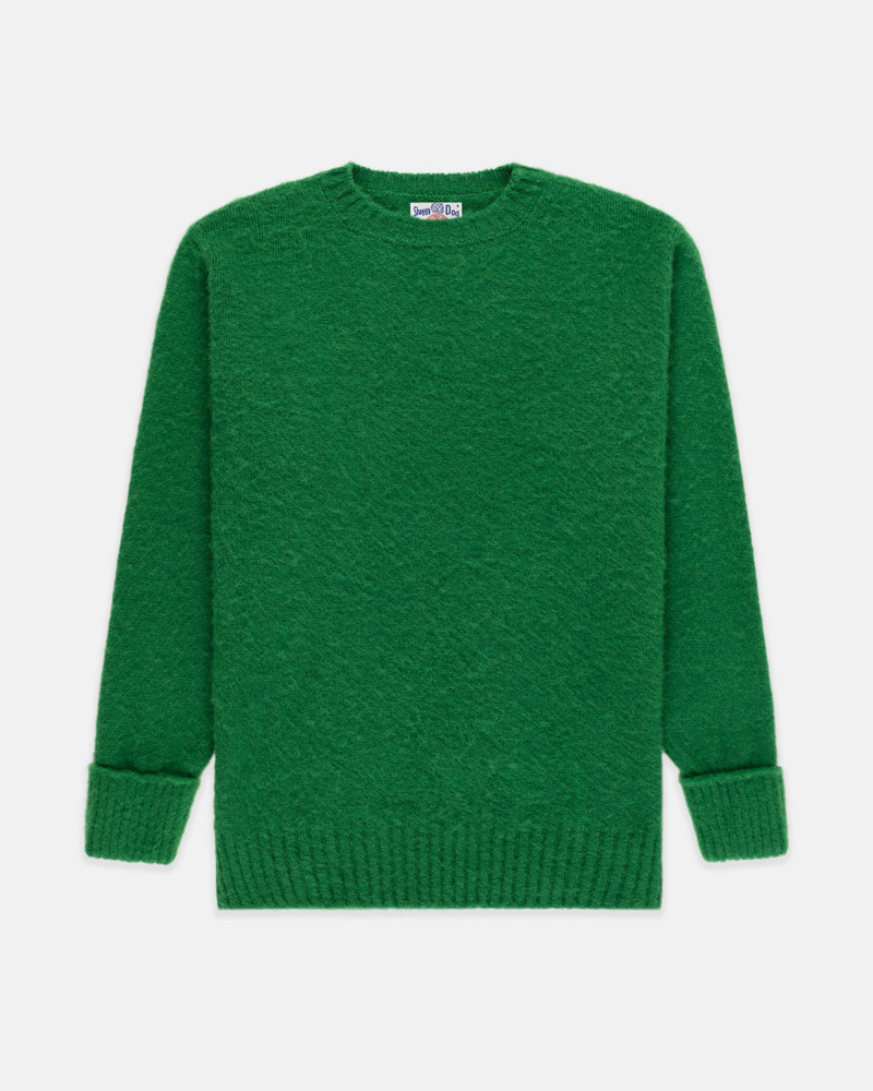 MADE-IN-SCOTLAND GRASS GREEN SHAGGY DOG SWEATER - CLASSIC FIT 2