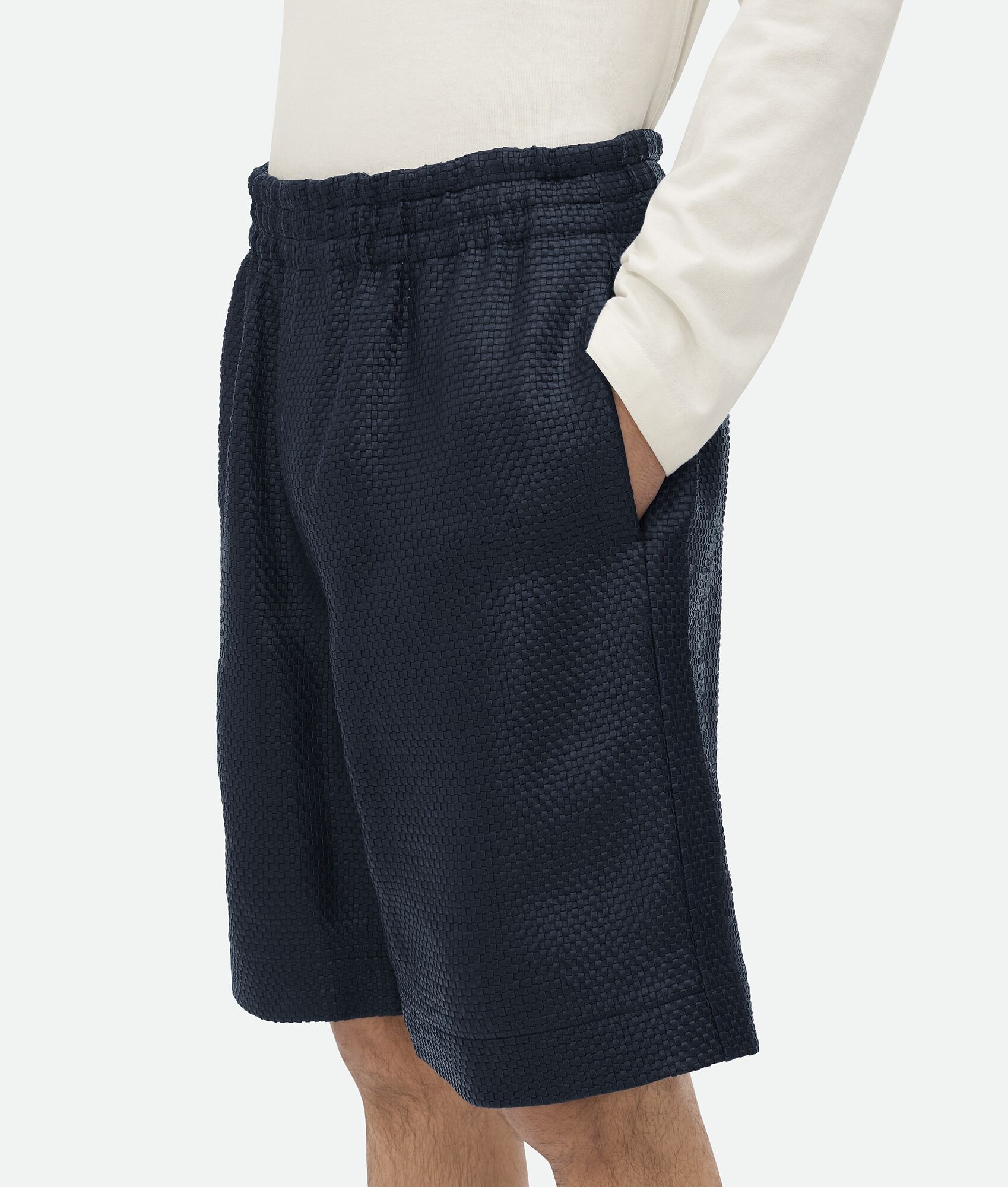 Mini Intrecciato Leather Shorts - 5