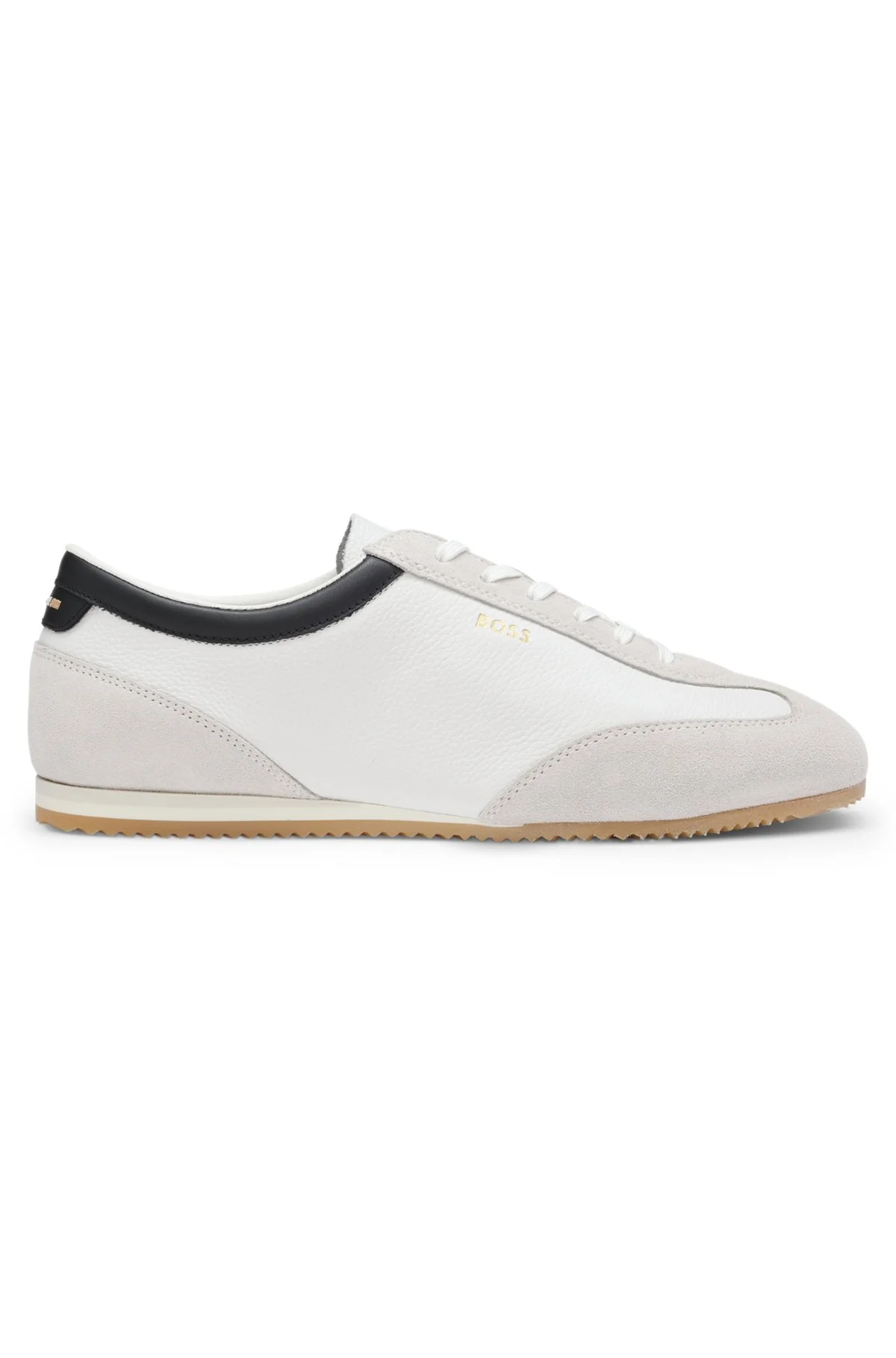 LEATHER SNEAKERS WITH SUEDE TRIMS - 1