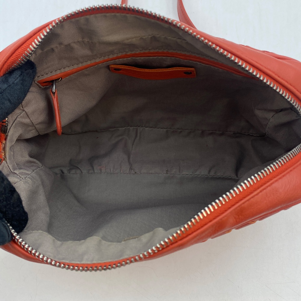 Bottega - Bottega Veneta Orange Square Crossbody Bag - 11