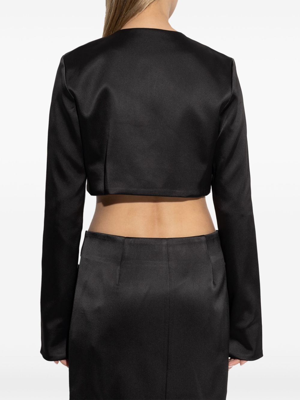 satin crop top - 3