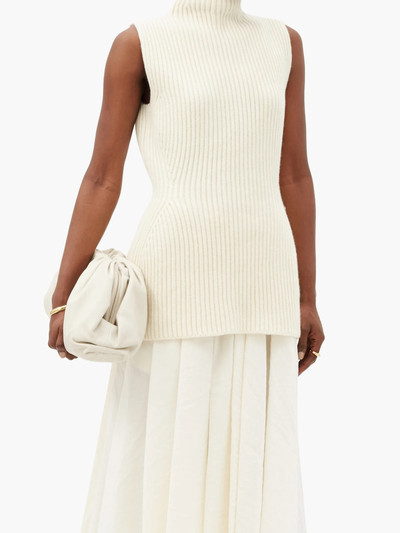 Jil Sander High-neck ribbed-knit sleeveleess sweater outlook