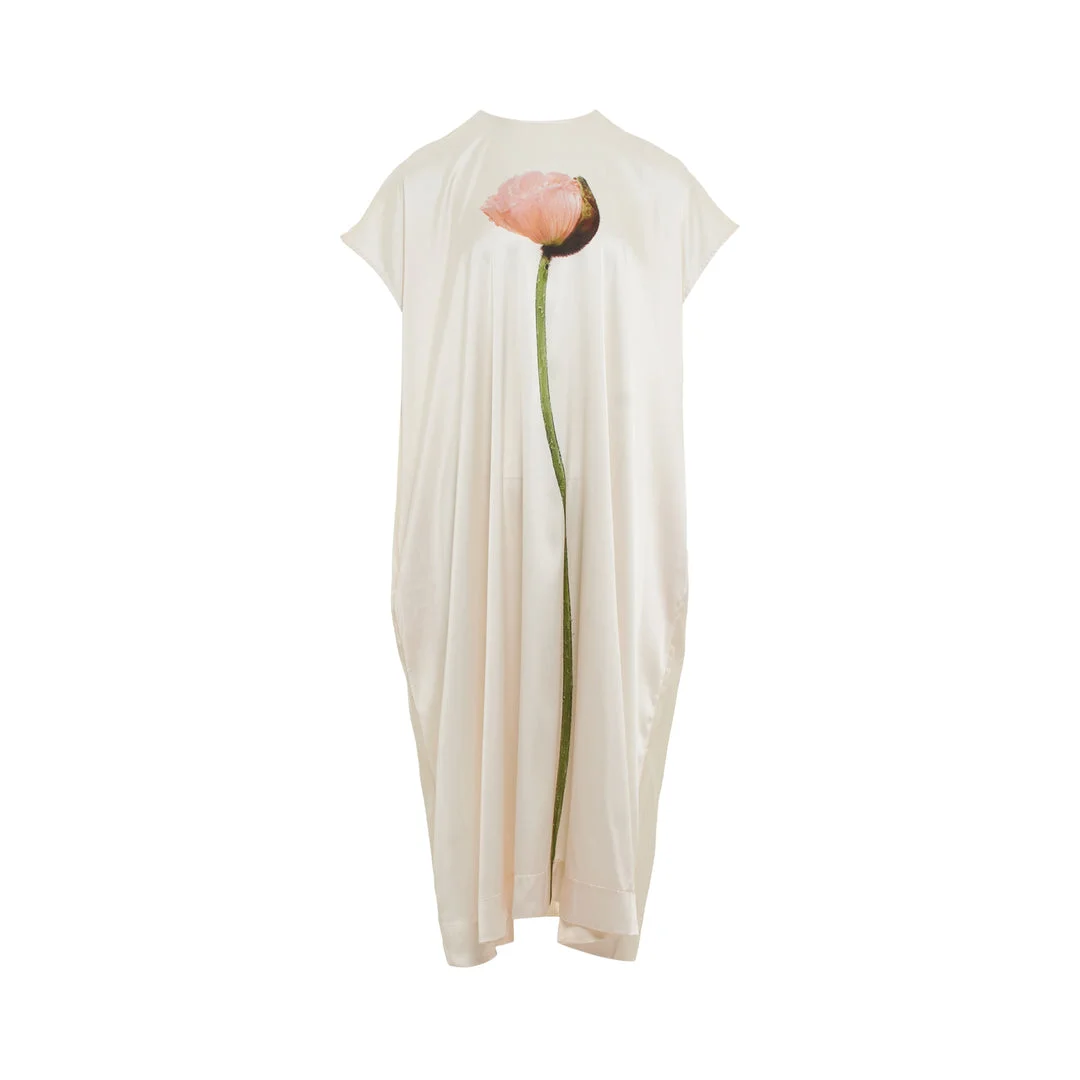 Poppy Motif Smock Dress - 1