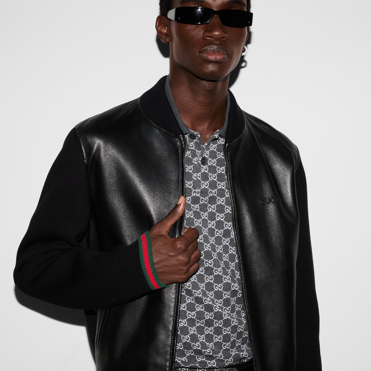 MA-1 Gucci Nappa And Knit Bomber Jacket GUCCI NAPPA AND KNIT BOMBER | suitnegozi | REVERSIBLE