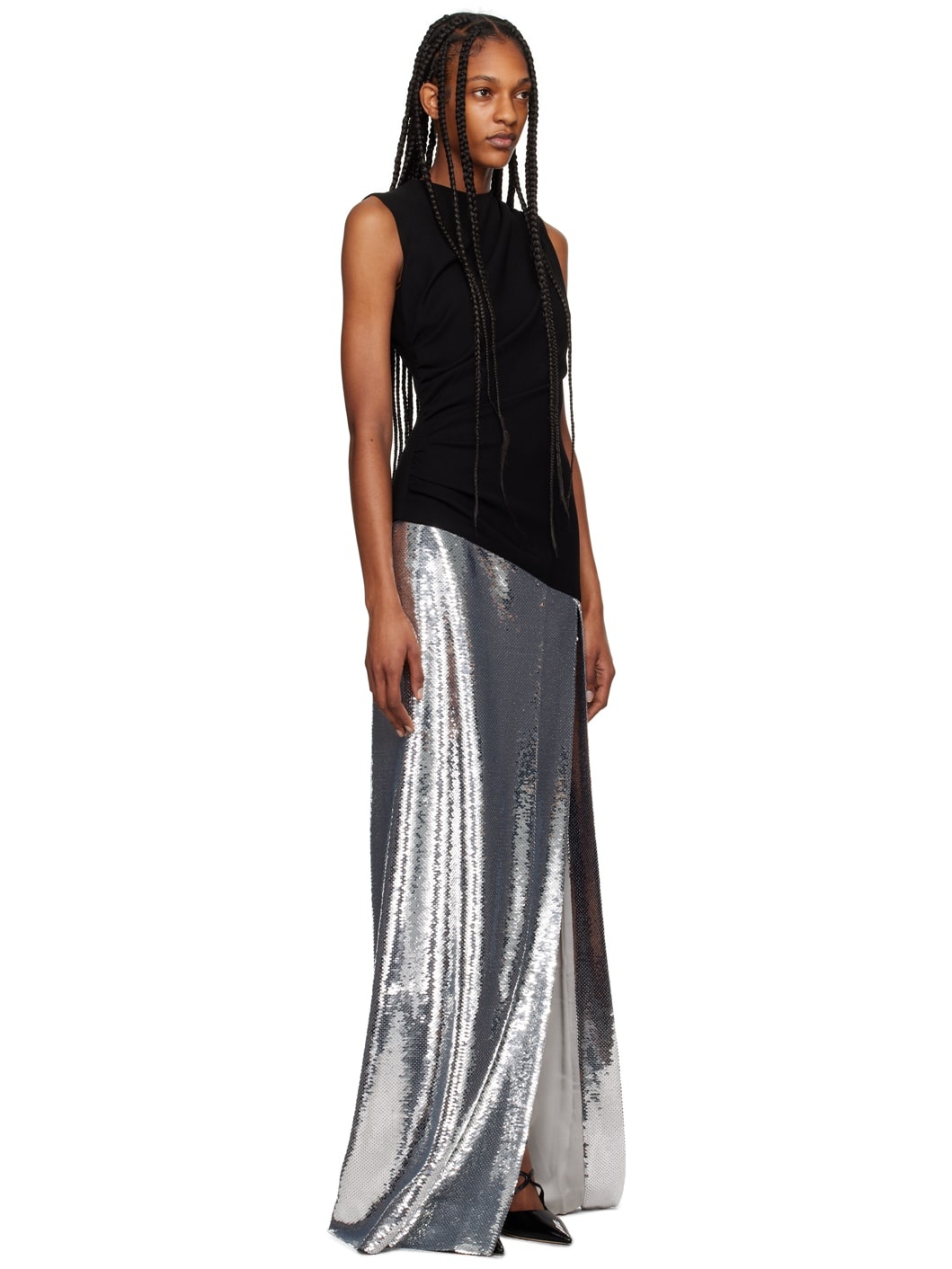 Black Sequin Maxi Dress - 2