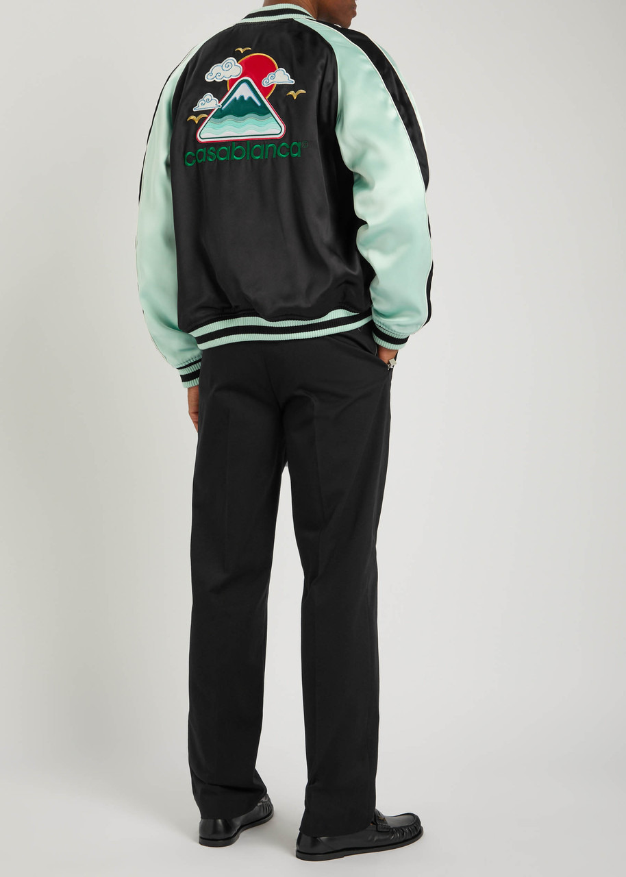 Casablanca Quilted Colour-block Satin Track Jacket - 4