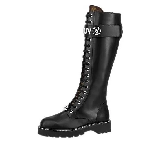 (WMNS) LOUIS VUITTON Territory Flat High Ranger Boots 'Black' 1A9H1K - 1