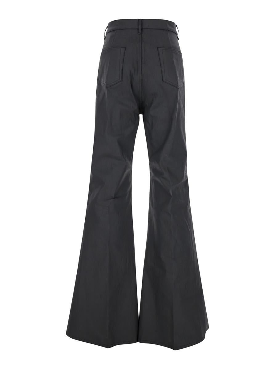 Rick Owens 'Bolan' Black Bootcut Pants In Stretch Cotton Man - 2