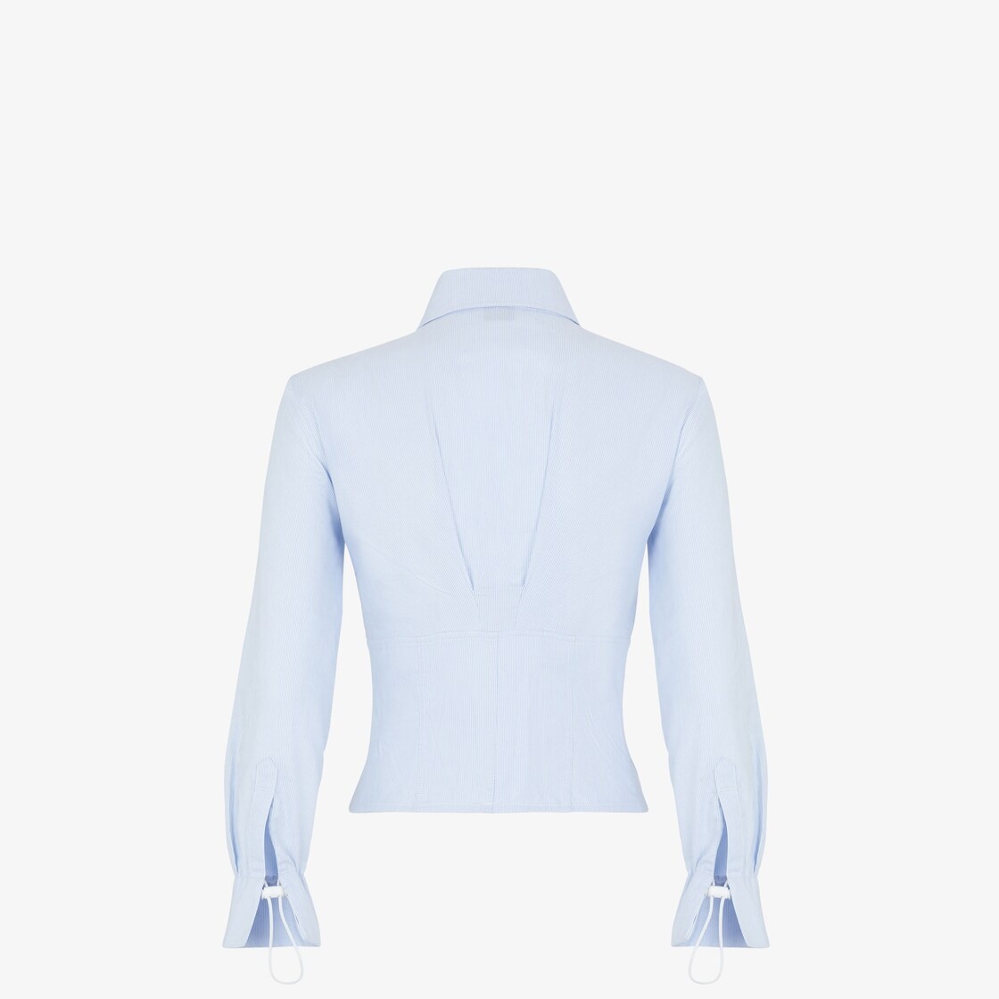 Light blue micro pinstripe cotton shirt - 2