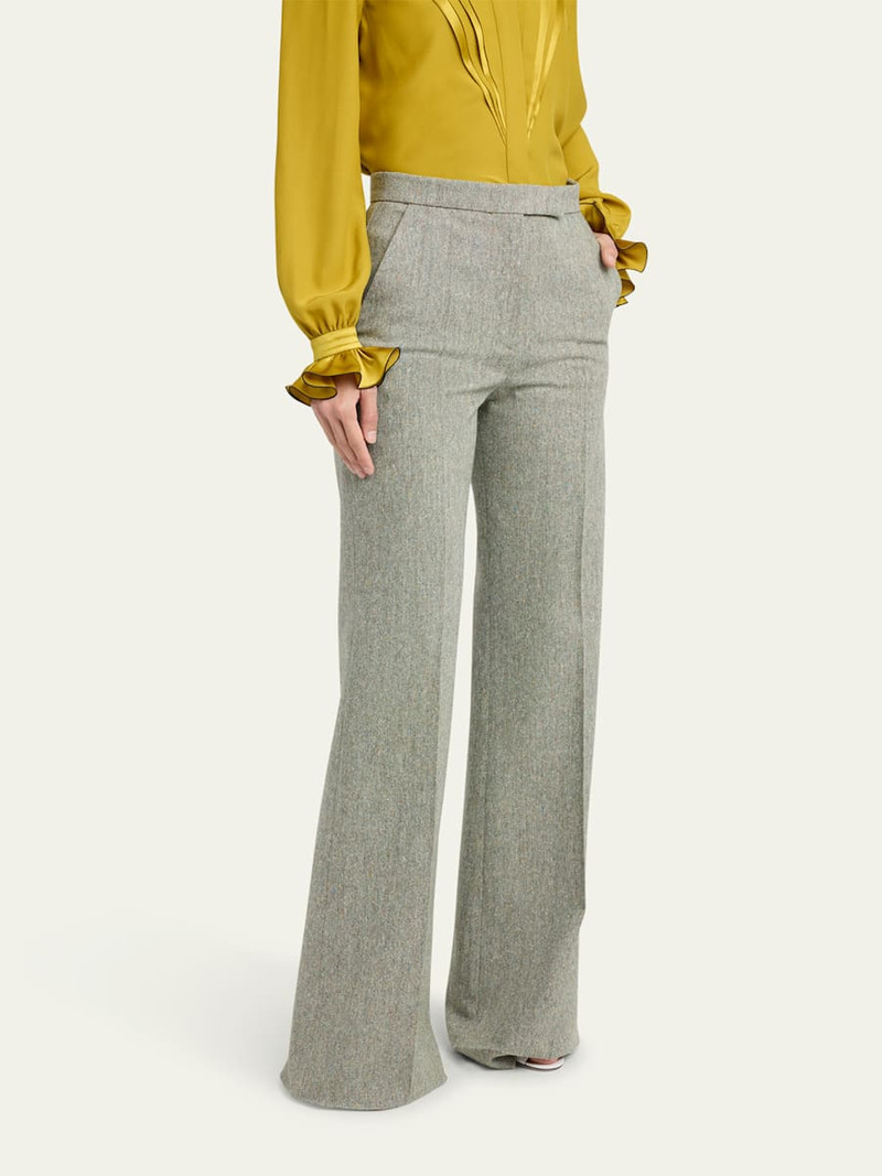 Pleated Wool-Blend Trousers 4