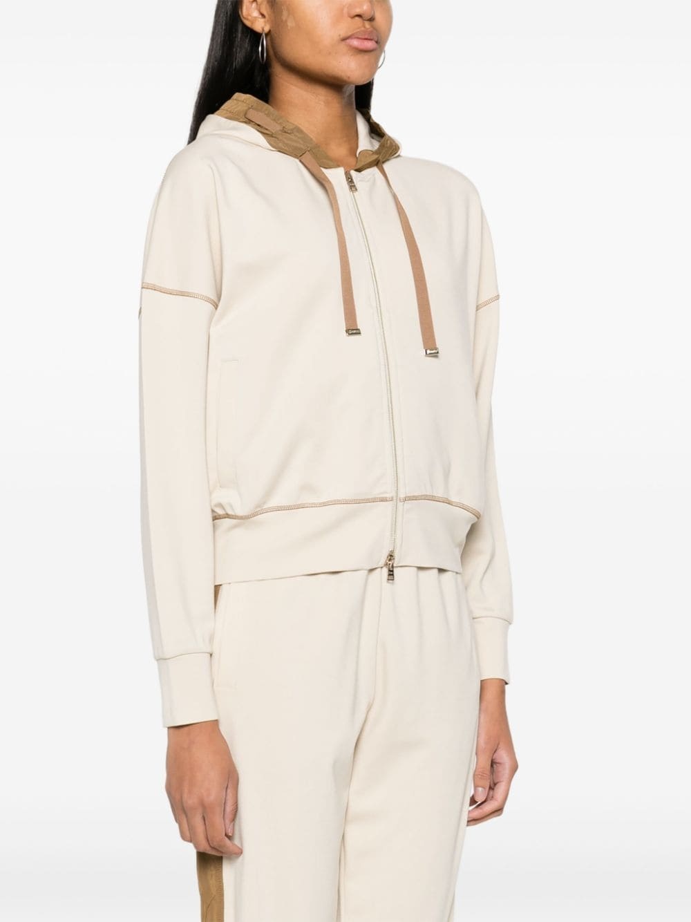 drop-shoulder zipped hoodie - 3