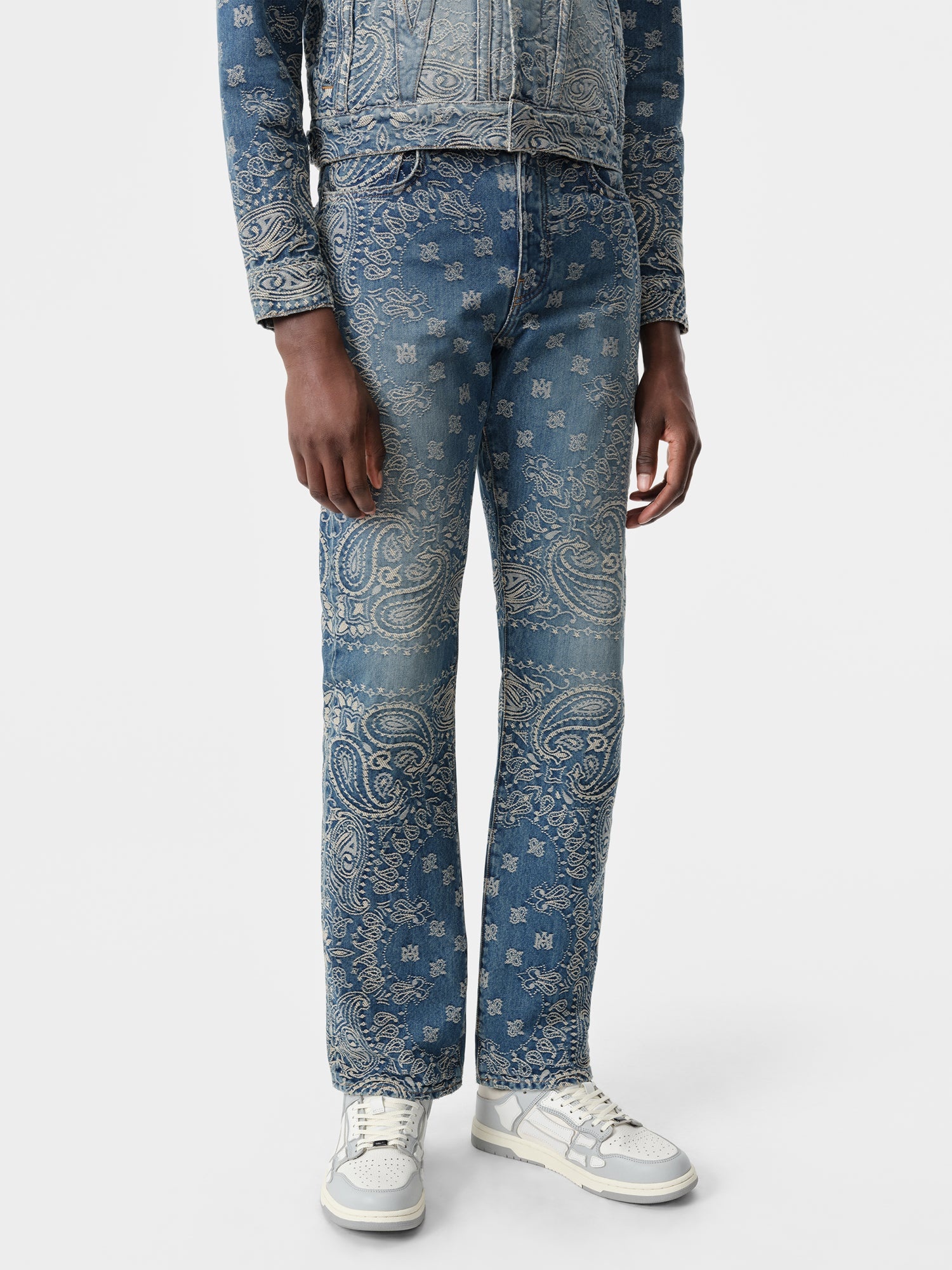 BANDANA JACQUARD STRAIGHT JEAN - 3