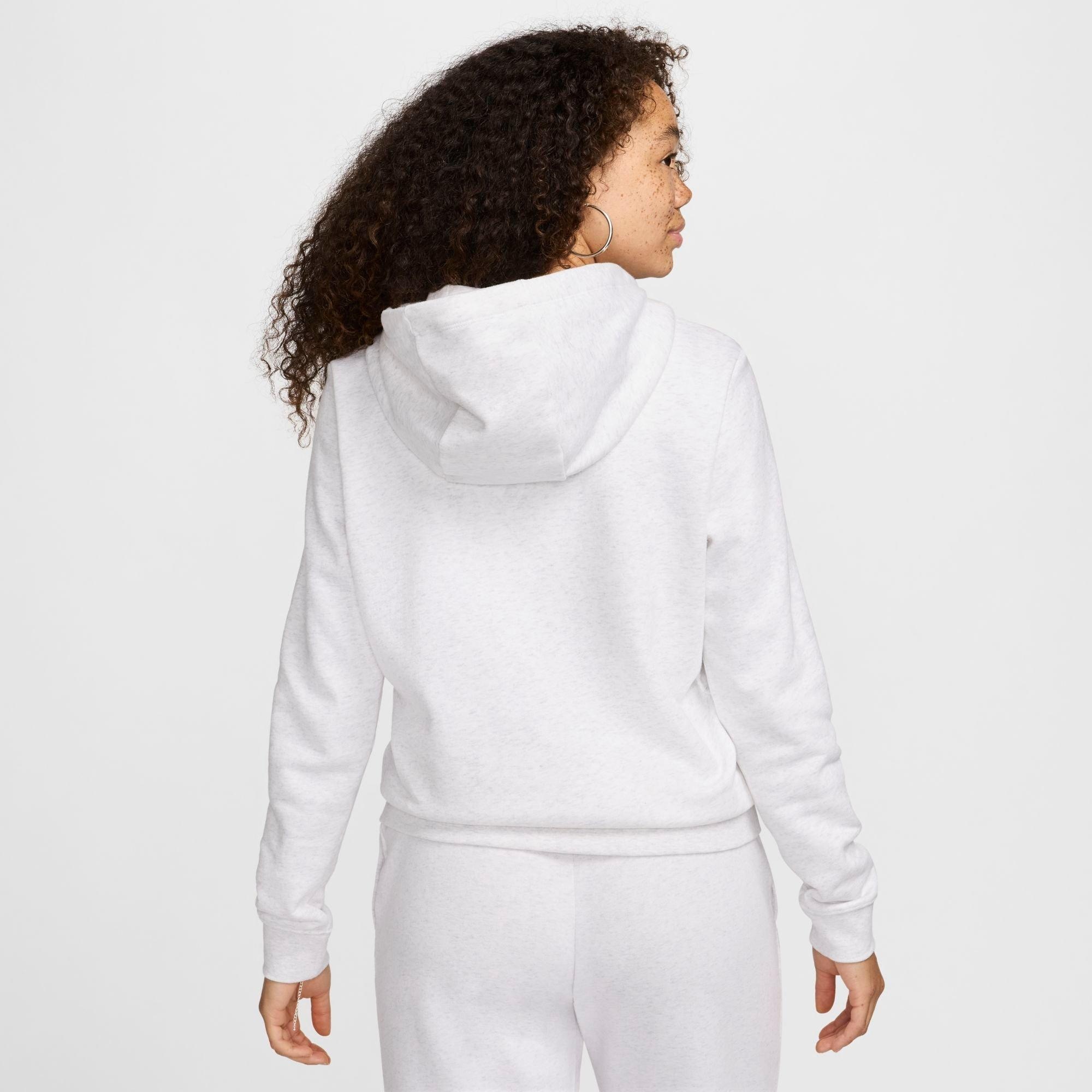 WOMEN'S NIKE SPORTSWEAR LOGO CLUB FLEECE PULLOVER HOODIE - 3