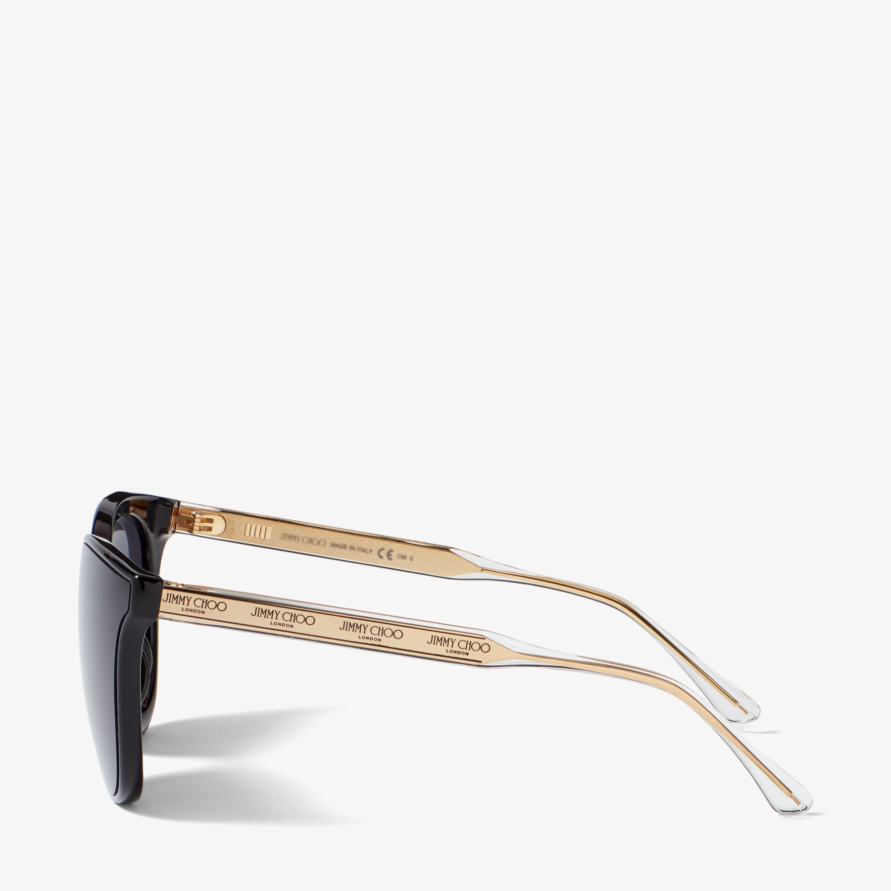 Jaime
Black Oval-Frame Sunglasses with Repeat Logo - 2