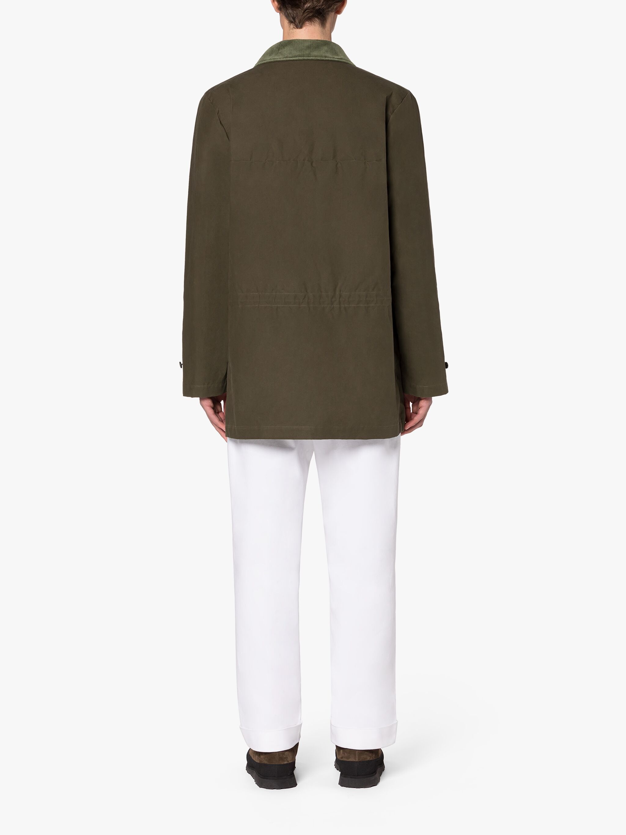 COUNTRY KHAKI BROWN WAXED COTTON COAT - 3