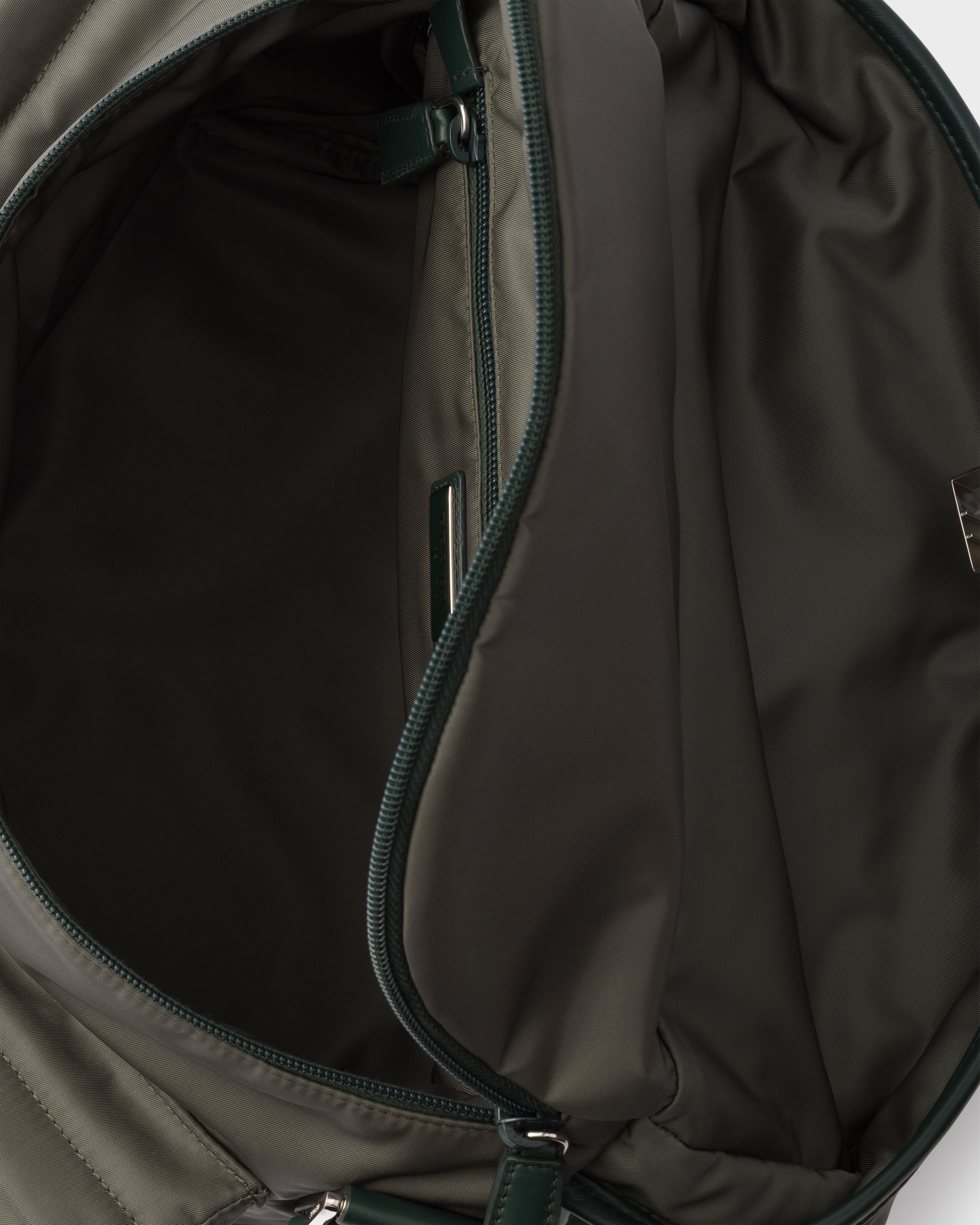 Re-Nylon and leather shoulder bag - 4