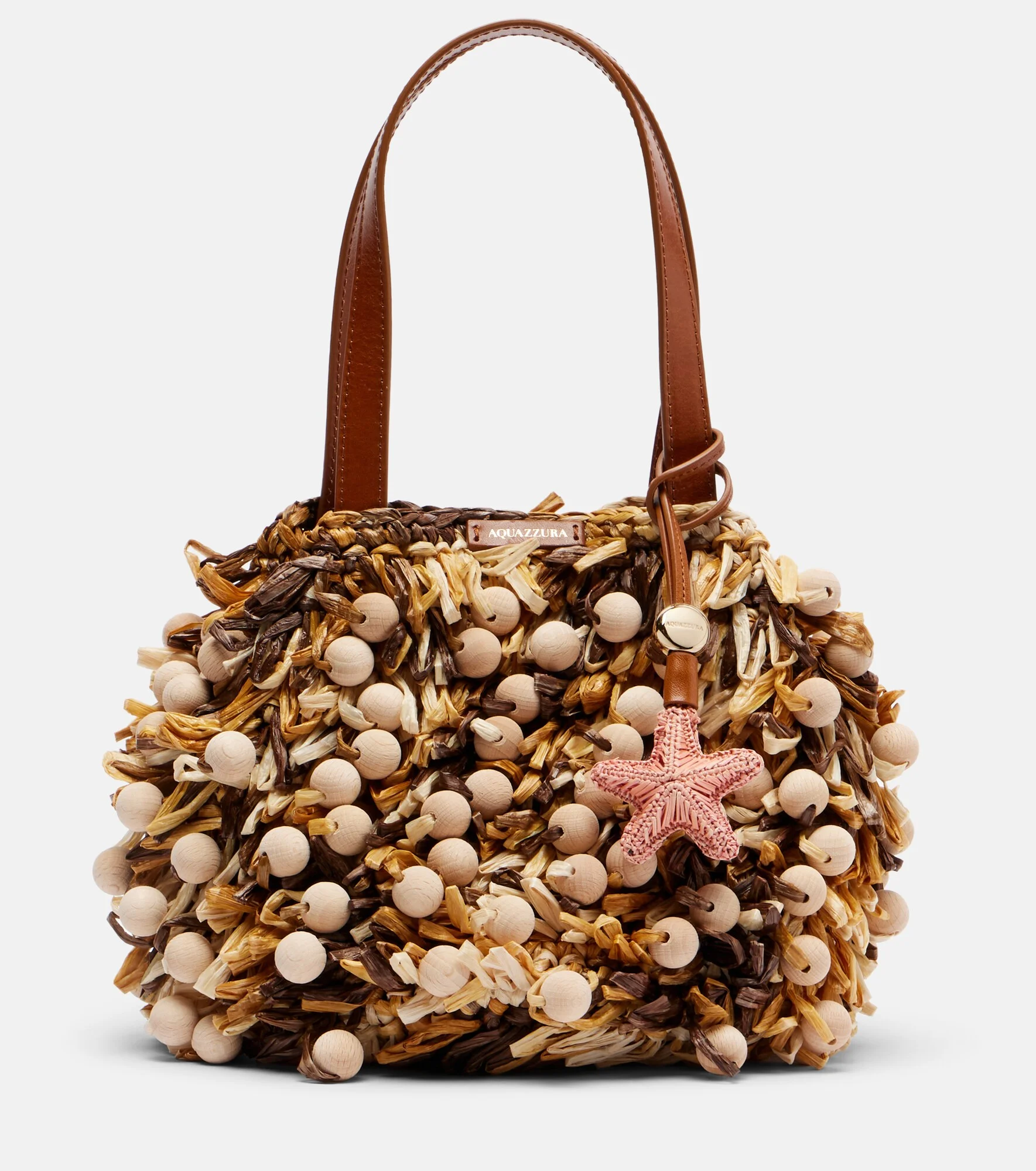 Pom Pom beaded top-handle bag - 1