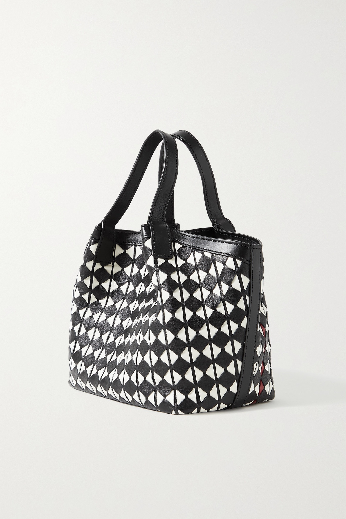 Secret mini woven leather tote - 3