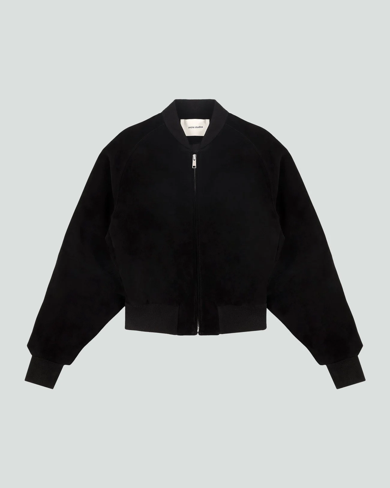 RAGLAN BOMBER BLACK SUEDE - 1