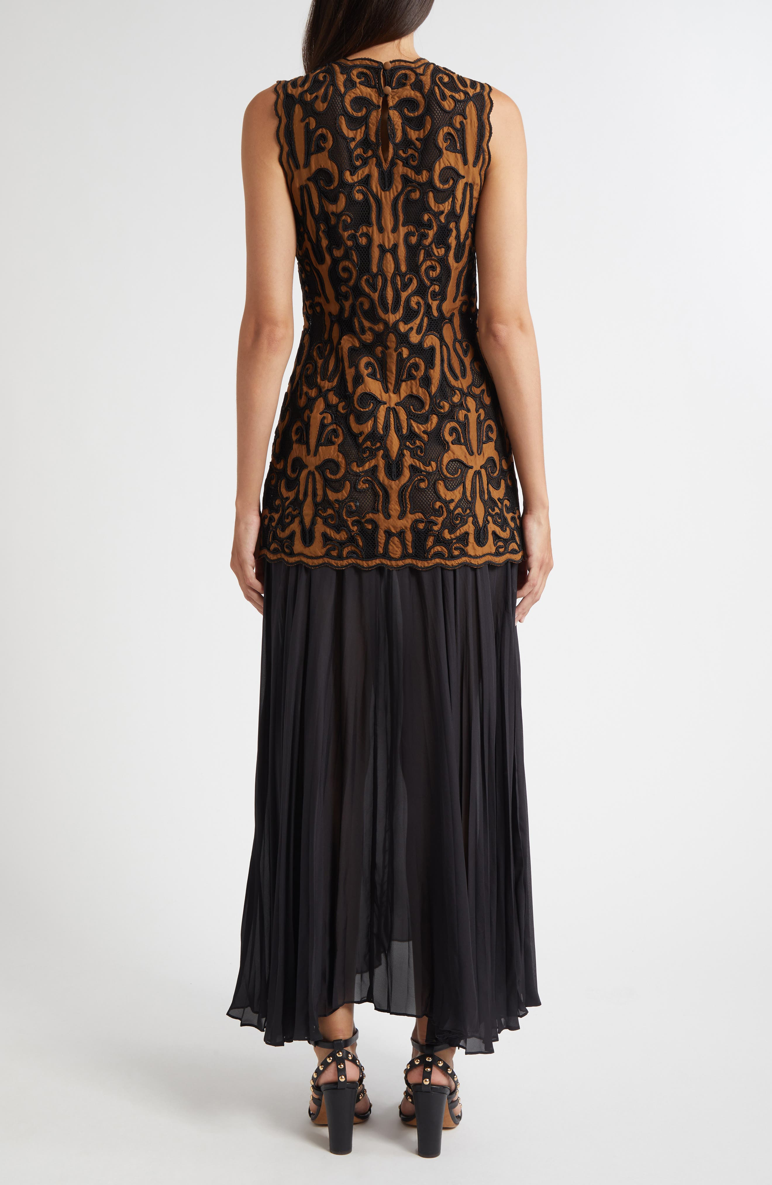 Ulla Johnson Auryn Appliqué Sleeveless Maxi Dress in Saffron at Nordstrom - 2