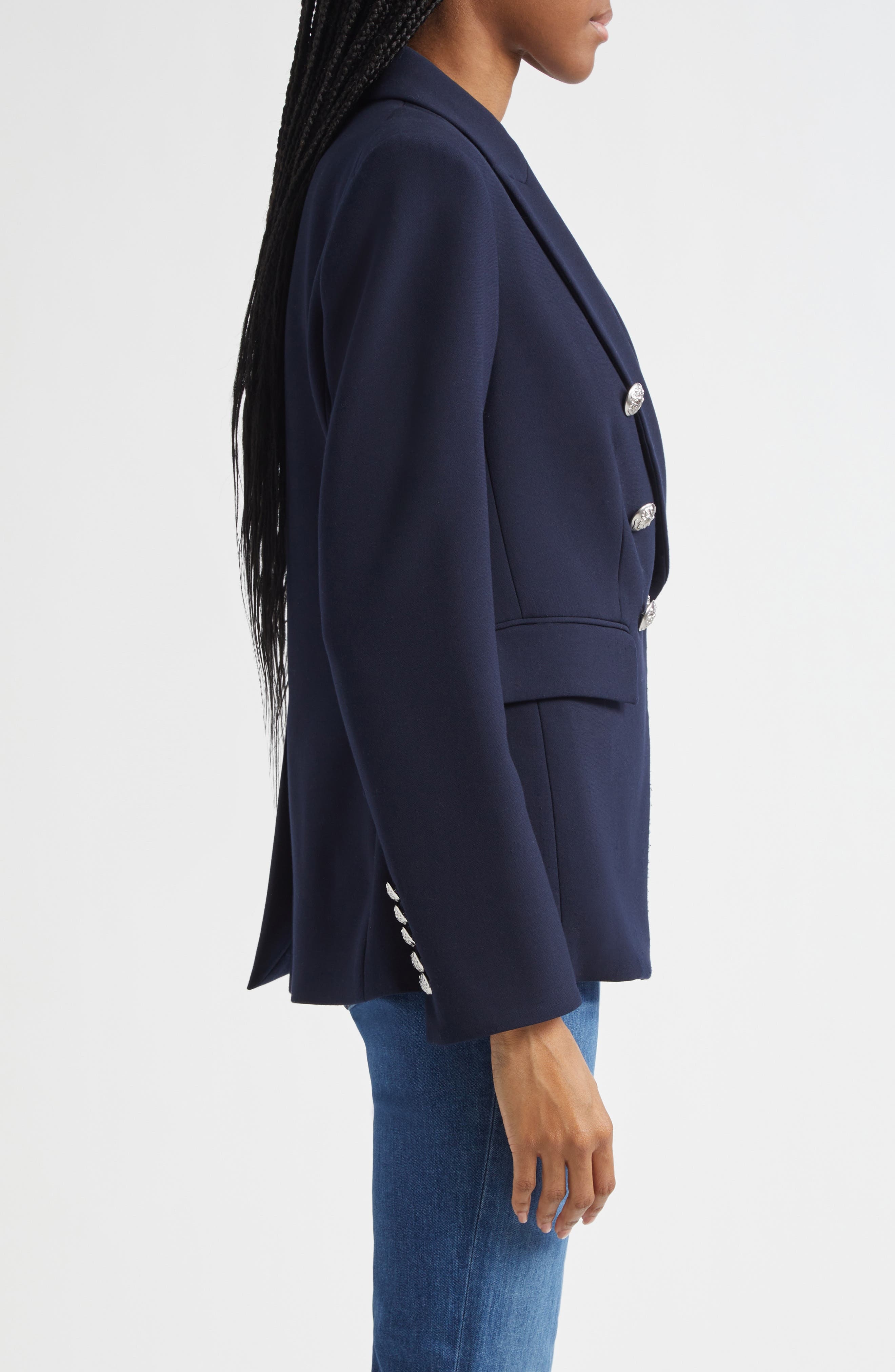 Veronica Beard Miller Dickey Jacket in Navy/Silver at Nordstrom - 5