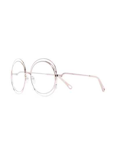 Chloé Carlina Pearl round-frame glasses outlook