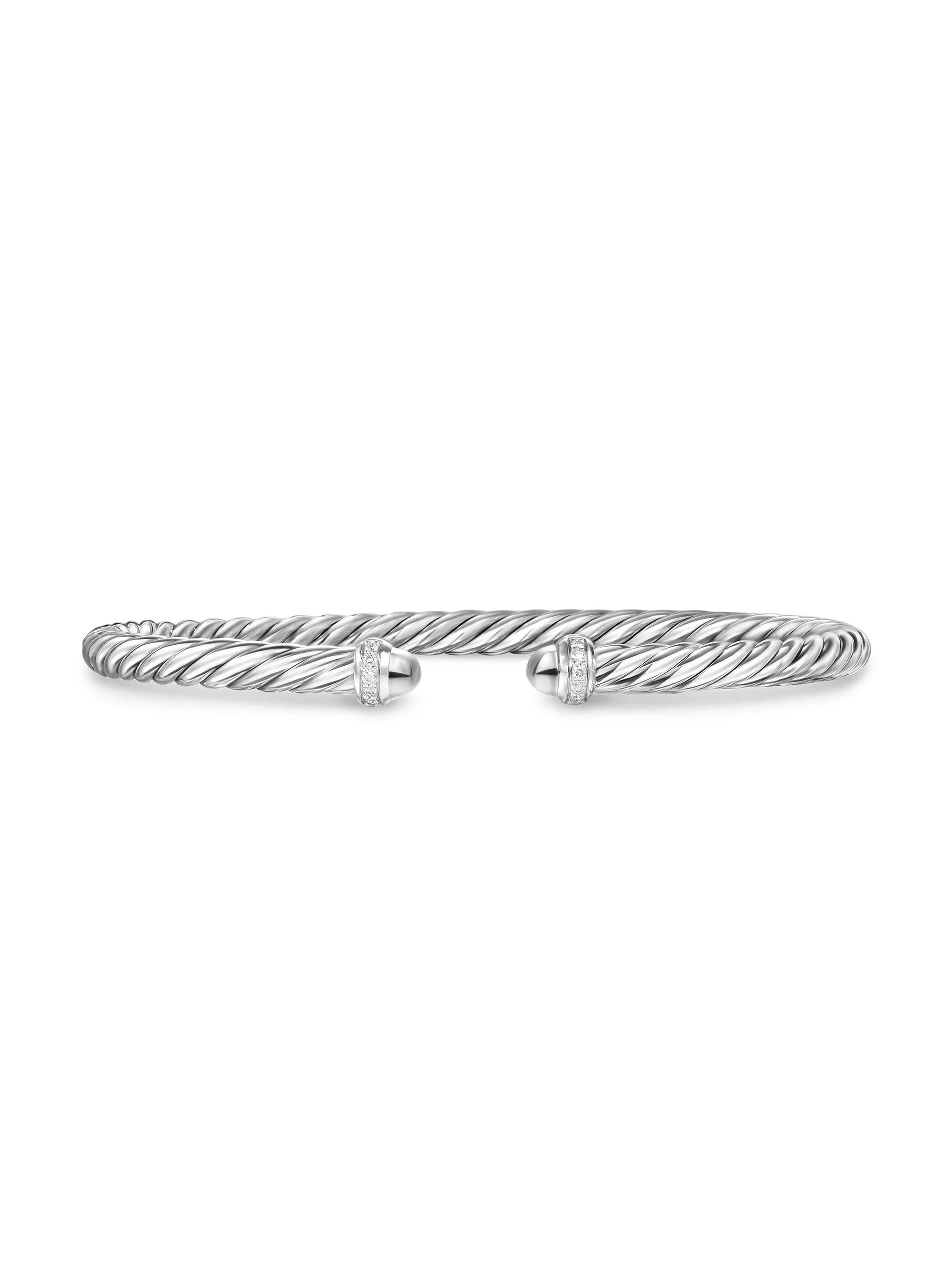 Women's Cablespira Flex Bracelet in Sterling Silver - Diamond - 1
