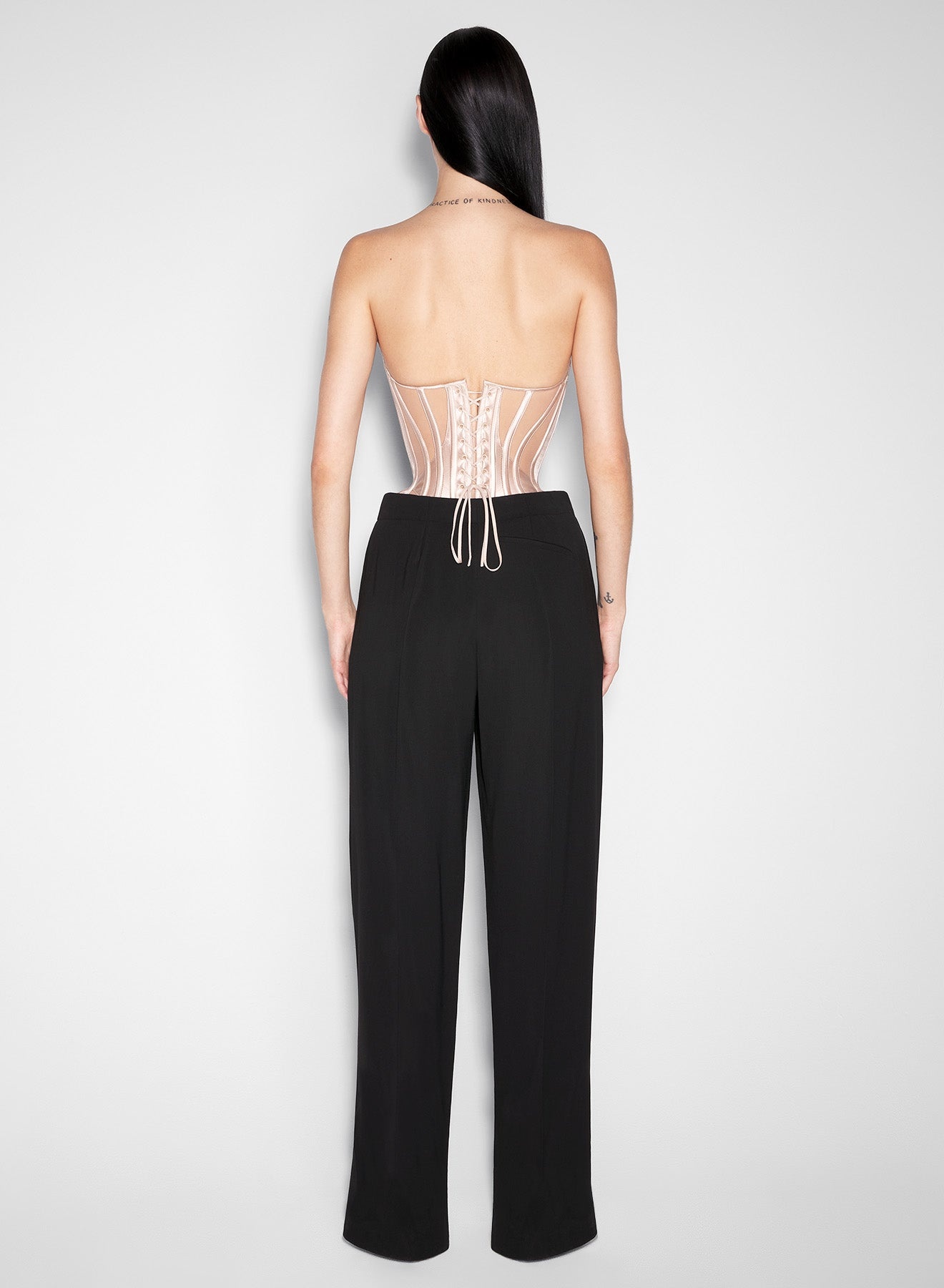 nude corseted bodysuit bustier - 5