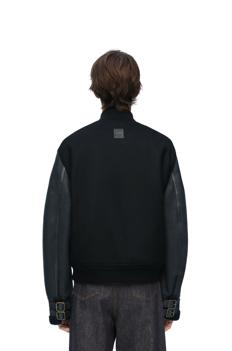 Bomber jacket in wool & shearling 4