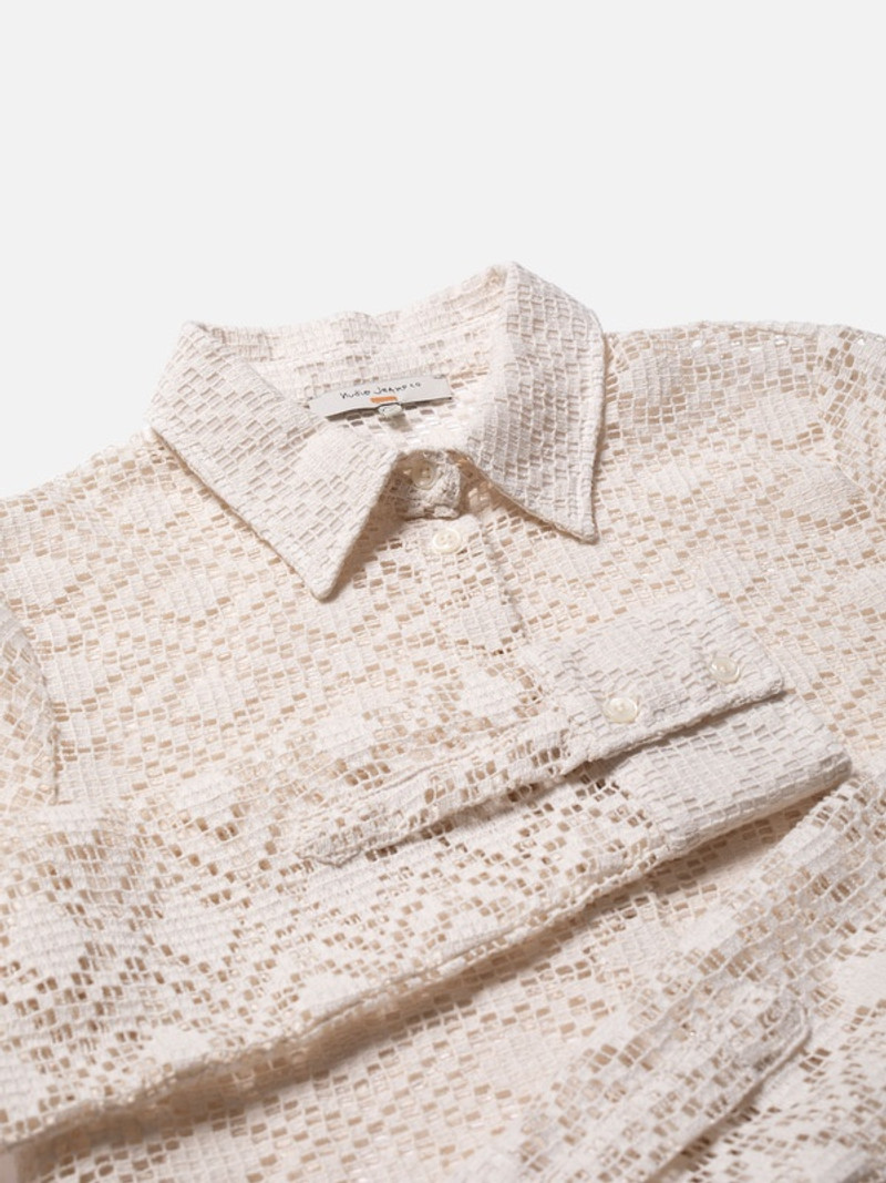 Doris Lace Shirt Egg White 5