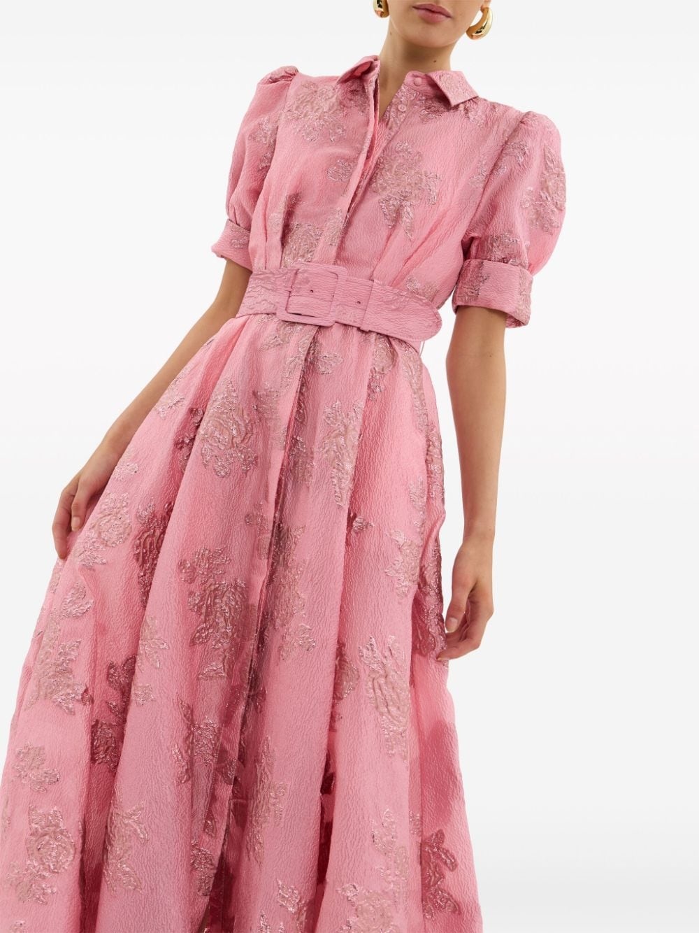 Annette floral-brocade gown - 5