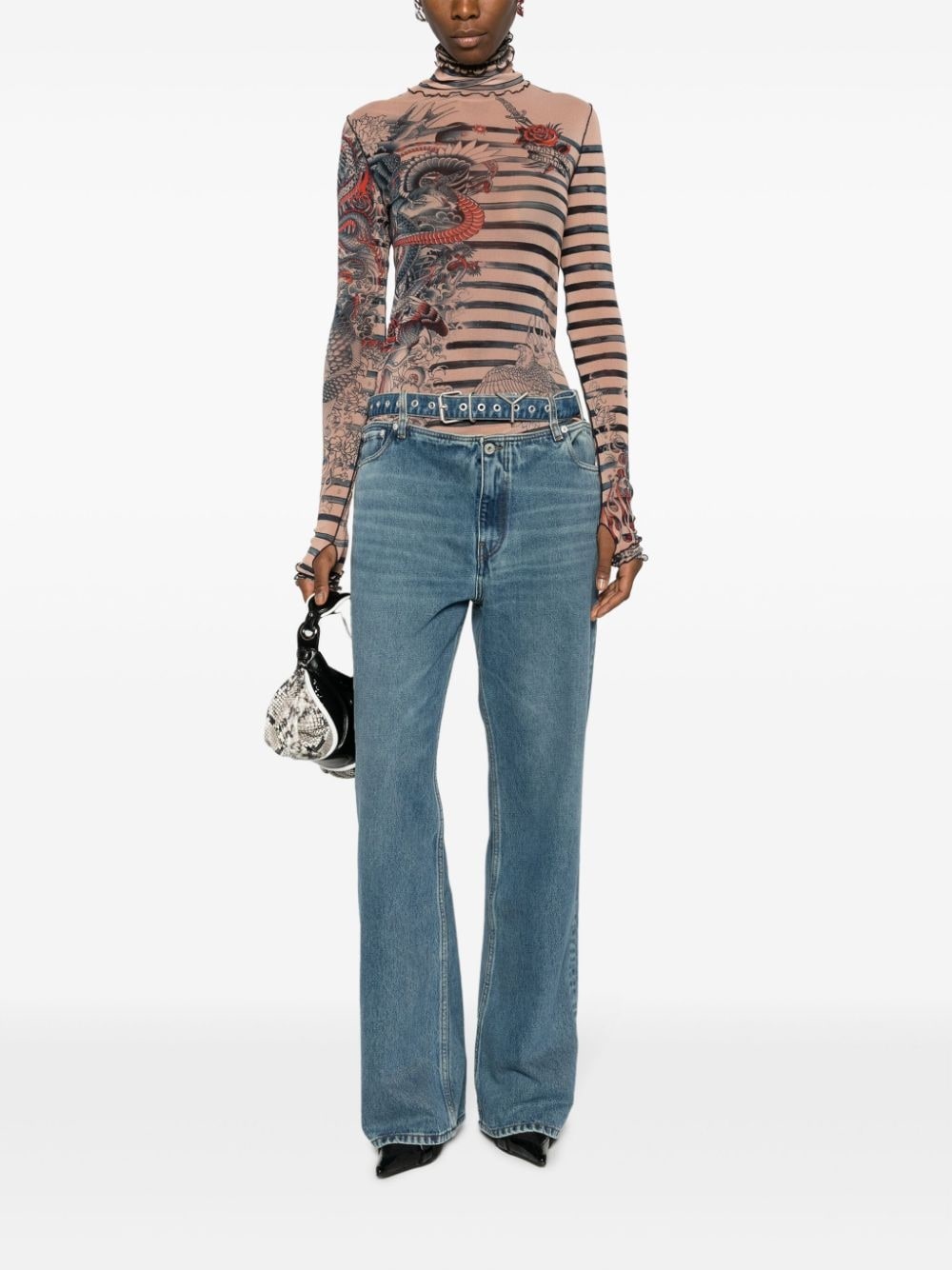 Evergreen mid-rise wide-leg jeans - 2