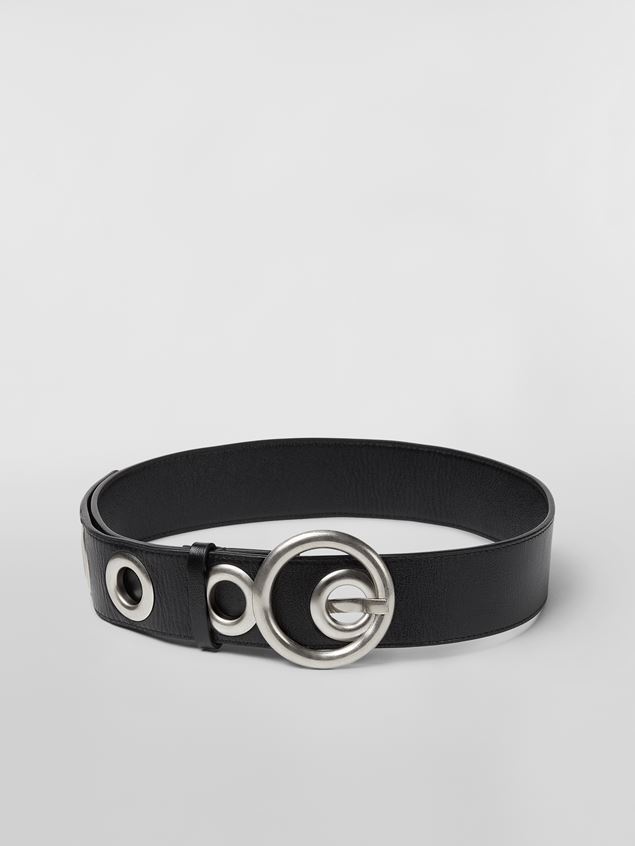 CALFSKIN BELT WITH METAL EYELETS - 1