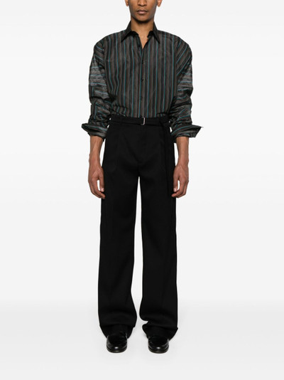 Lanvin belted straight trousers outlook