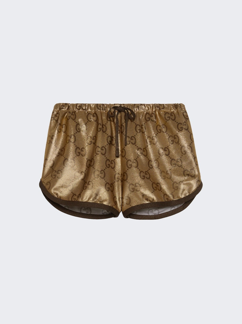 Maxi GG Sparking Jersey Shorts Camel Gold - 1