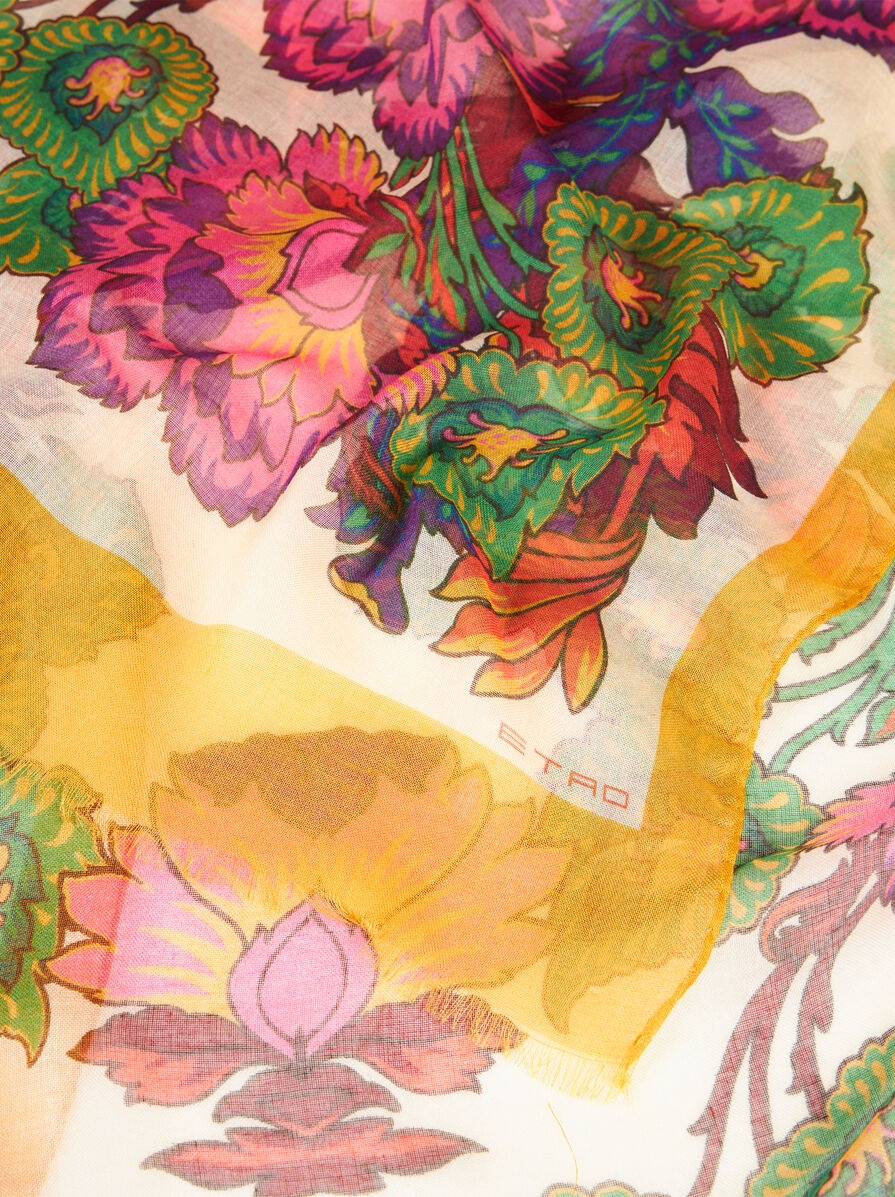 FLORAL TWILL SCARF - 3